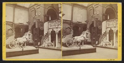 South Kensington Museum, North Court, north-west corner, showing architectural casts, view towards Pisa Cathedral pulpit