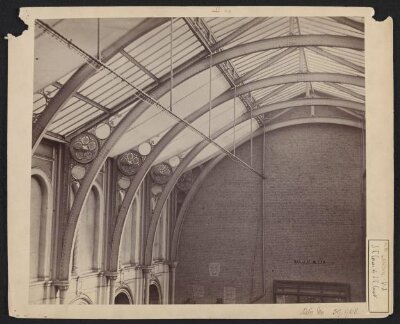 Interior view of the South Kensington Museum, South Court looking towards the south east