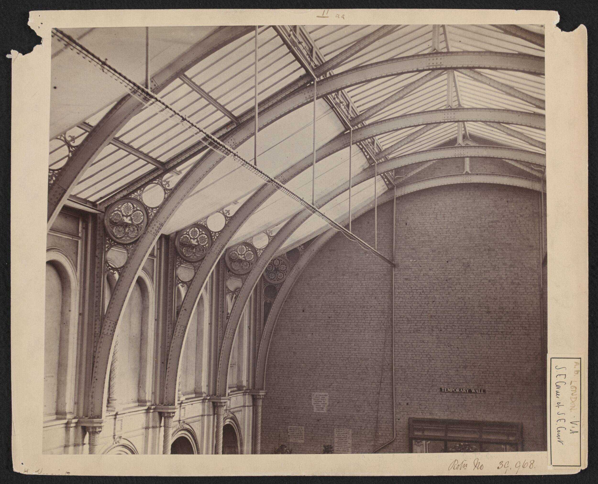 Interior view of the South Kensington Museum, South Court looking towards the south east
