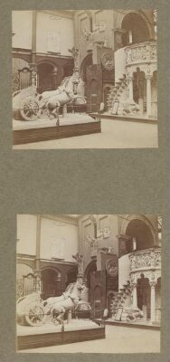 South Kensington Museum, North Court, north-west corner, showing architectural casts, view towards Pisa Cathedral pulpit