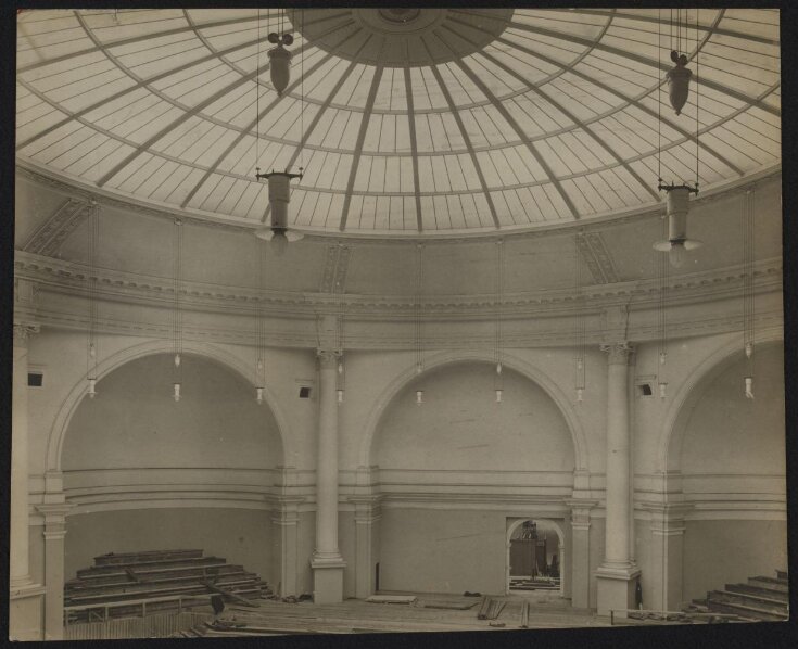 South Kensington Museum, Gallery 40, View across Octagon or Loan Court during construction image