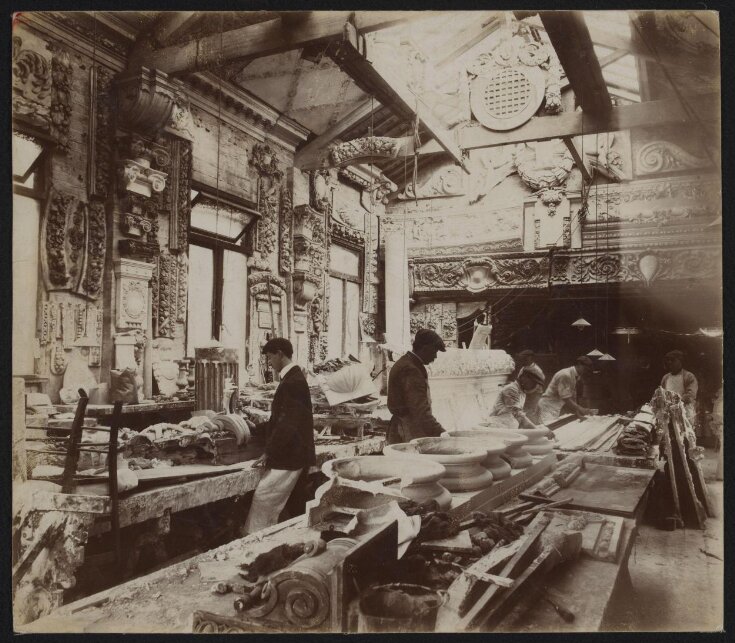 Interor view of fibrous plaster casting workshop of Tanner & Sons, Liverpool top image
