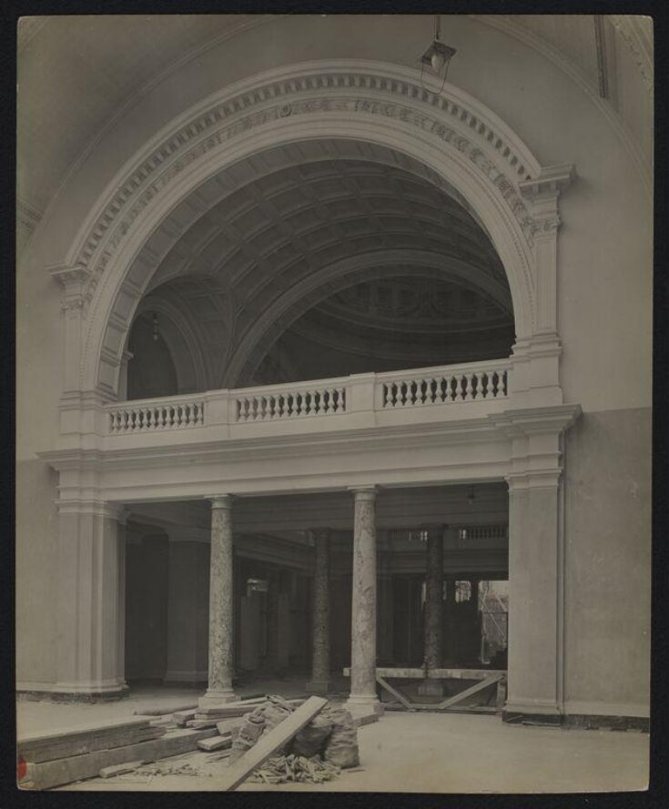 Victoria and Albert Museum, Gallery 48, West Hall looking east towards Gallery 49 Dome during construction image