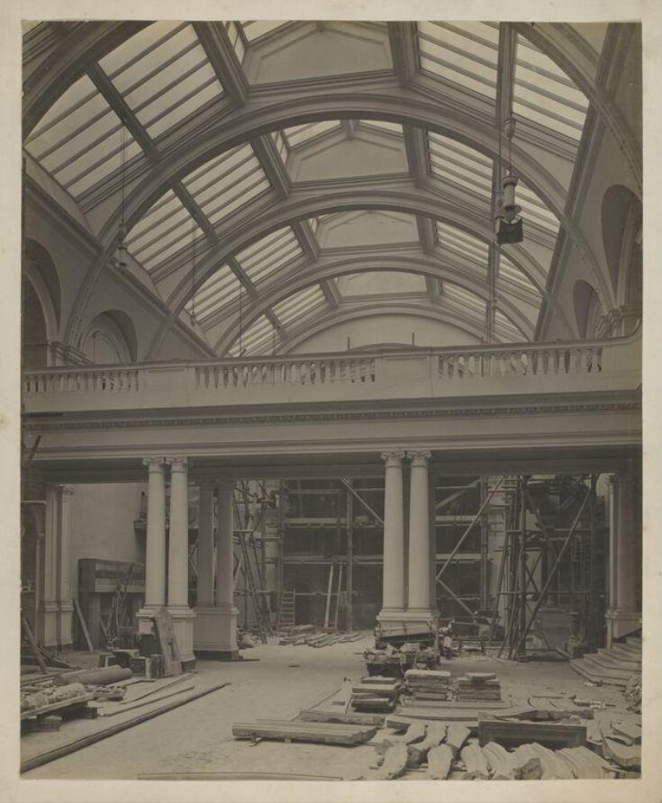 Victoria and Albert Museum, East Hall, Gallery 50 looking east towards Gallery 112 during construction top image