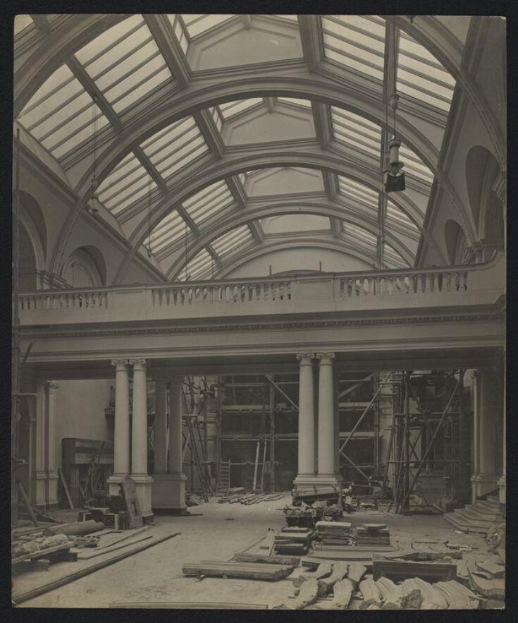 South Kensington Museum, Gallery 50, East Hall looking east towards Gallery 112 during construction image