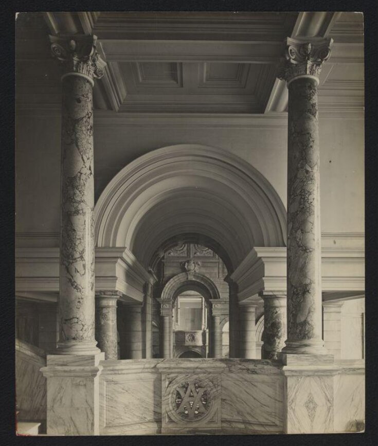 Victoria and Albert Museum, Gallery 59, Entrance Hall staircase looking east across Gallery 60 towards Gallery 61 image