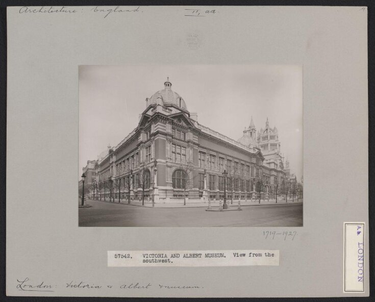 Victoria and Albert Museum, view from southwest image