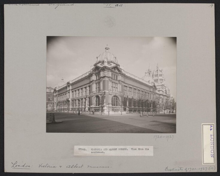 Victoria and Albert Museum, view from southwest image