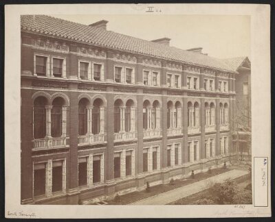 Exterior view of the South Kensington Museum, West side of quadrangle -- Residences building