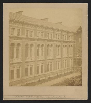 Exterior view of the South Kensington Museum, West side of quadrangle -- Residences building