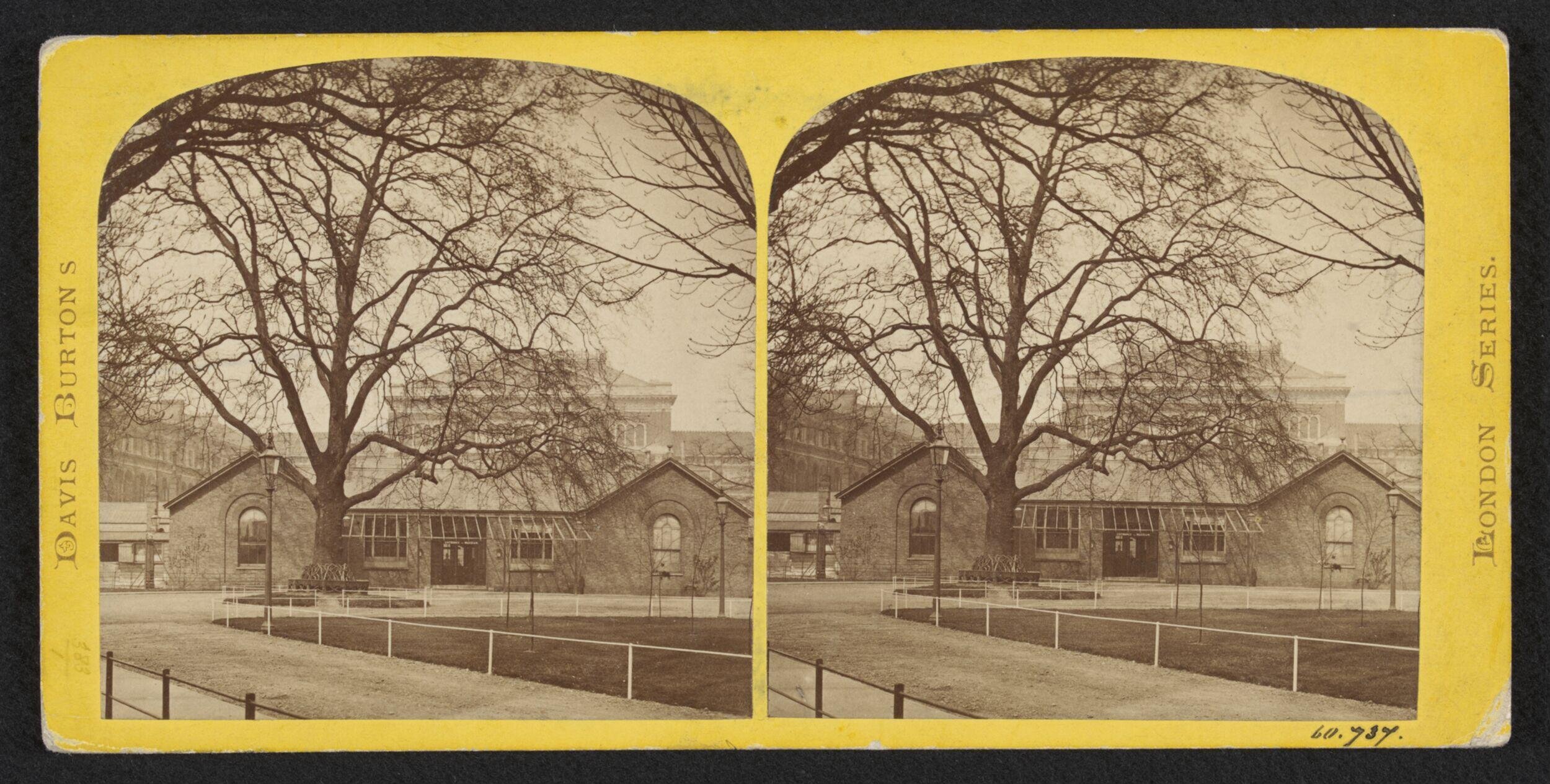 Entrance to South Kensington Museum with Lecture Theatre visible in the background
