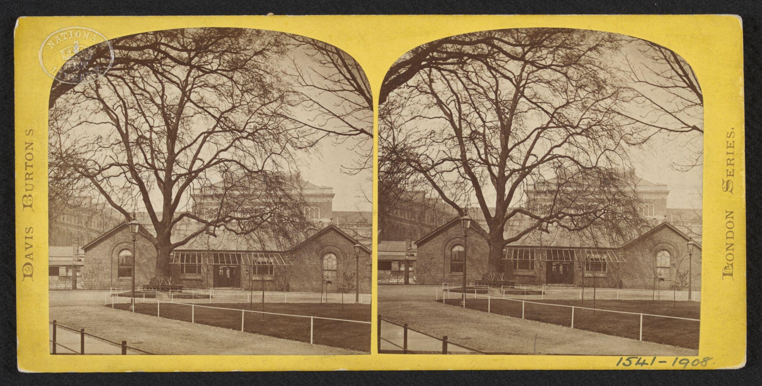 Entrance to South Kensington Museum with Lecture Theatre visible in the background