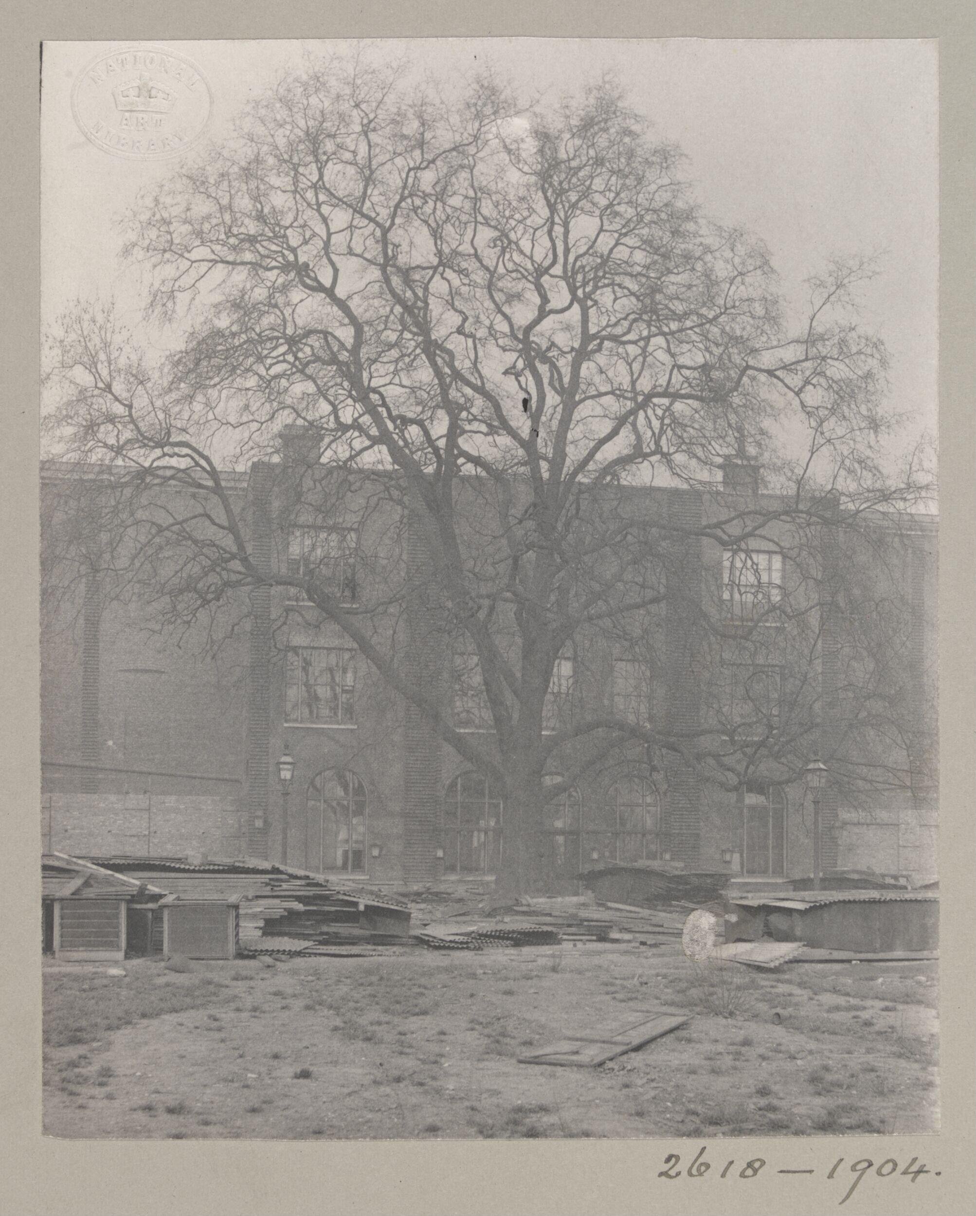 South Kensington Museum, Entrance, Cromwell Road, exterior of south side of the Library