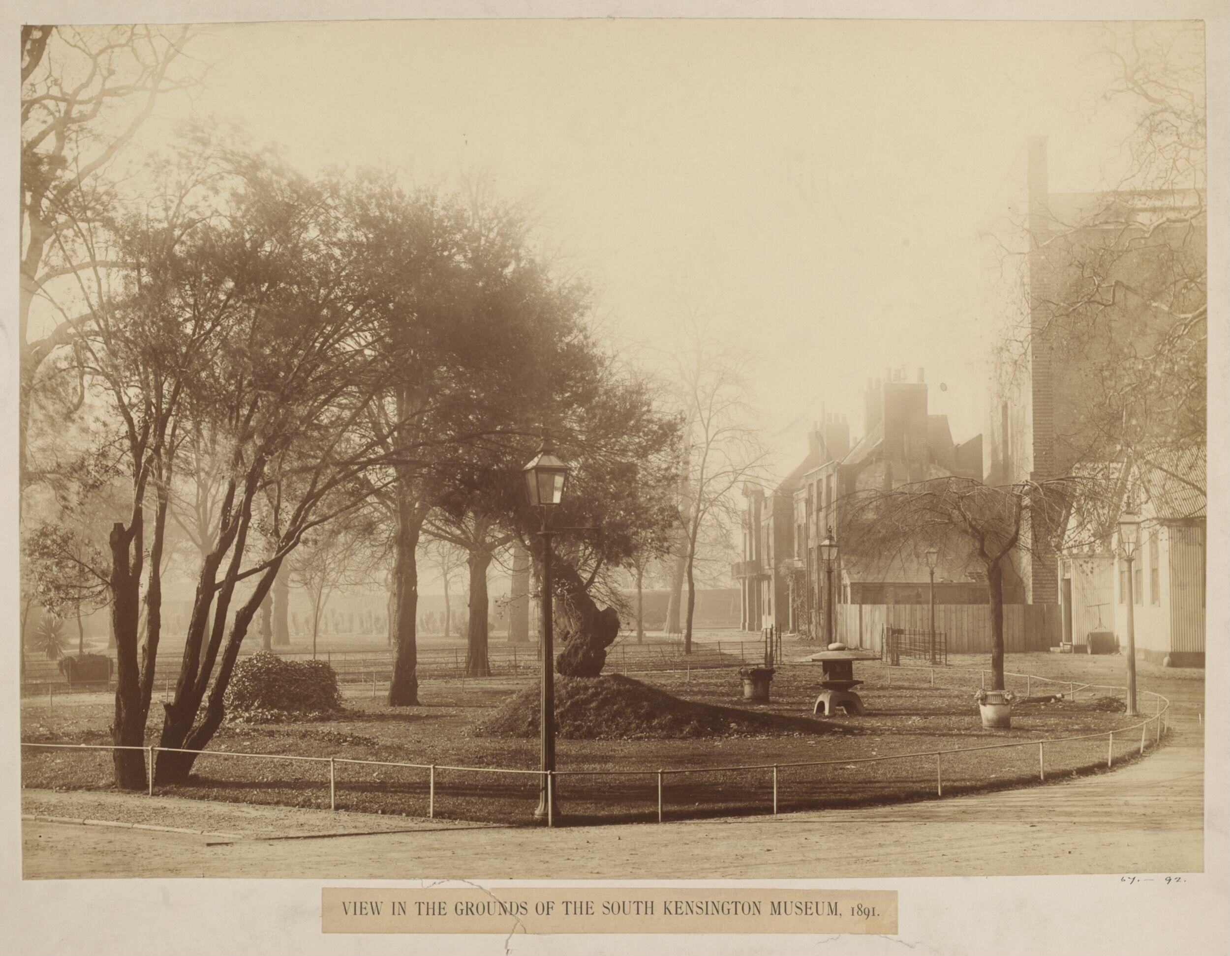 View of the grounds of the South Kensington Museum, 1891