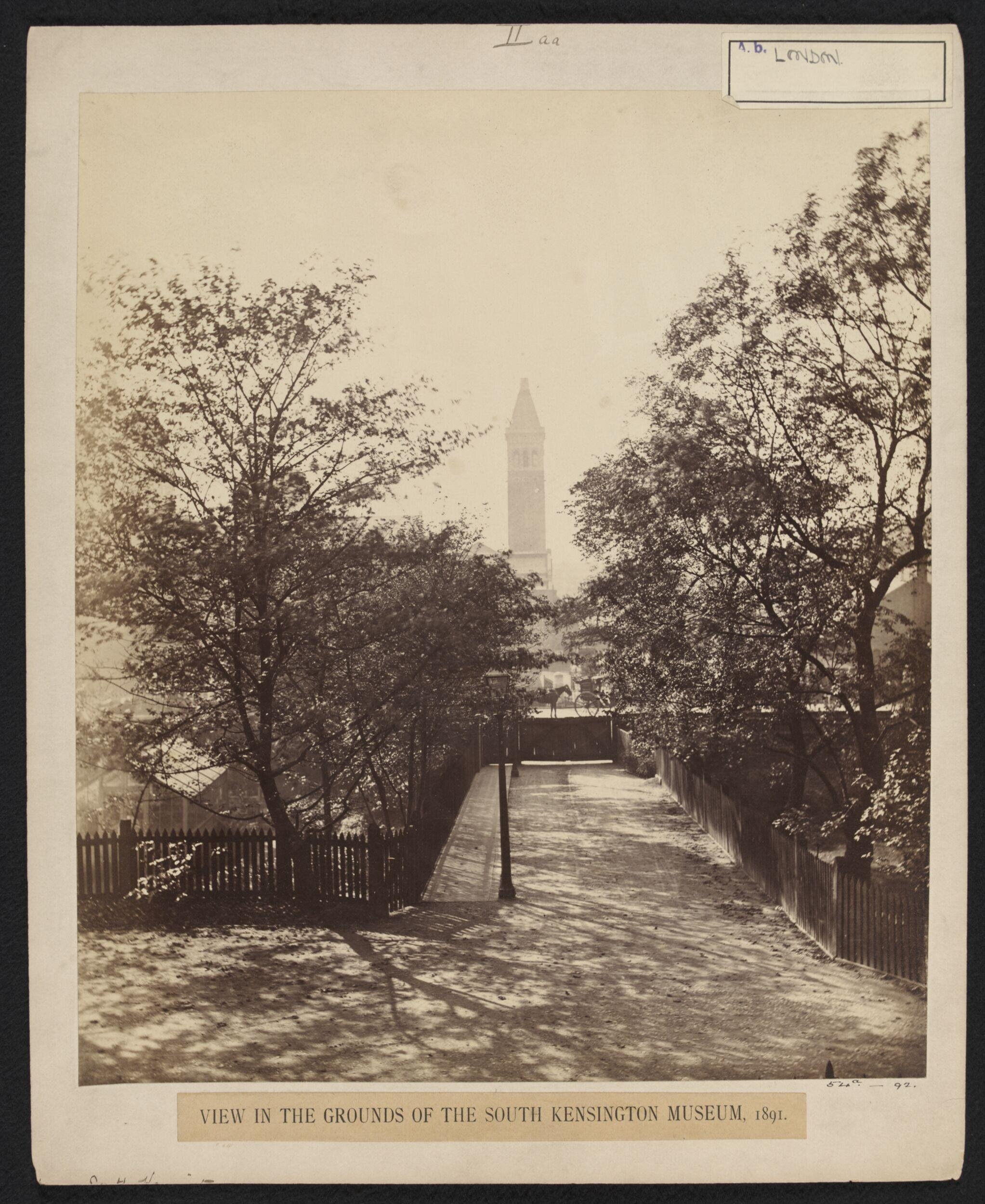 View of the grounds of the South Kensington Museum, 1891