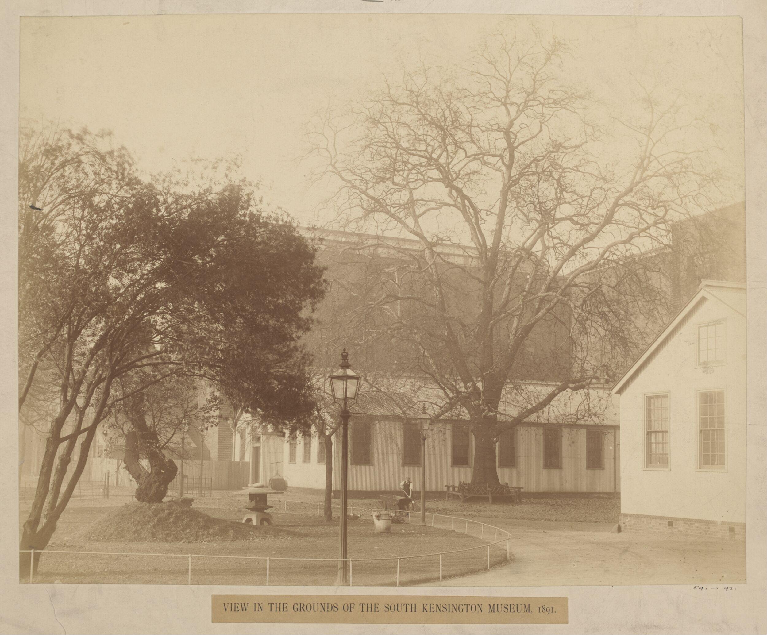 View of the grounds of the South Kensington Museum, 1891