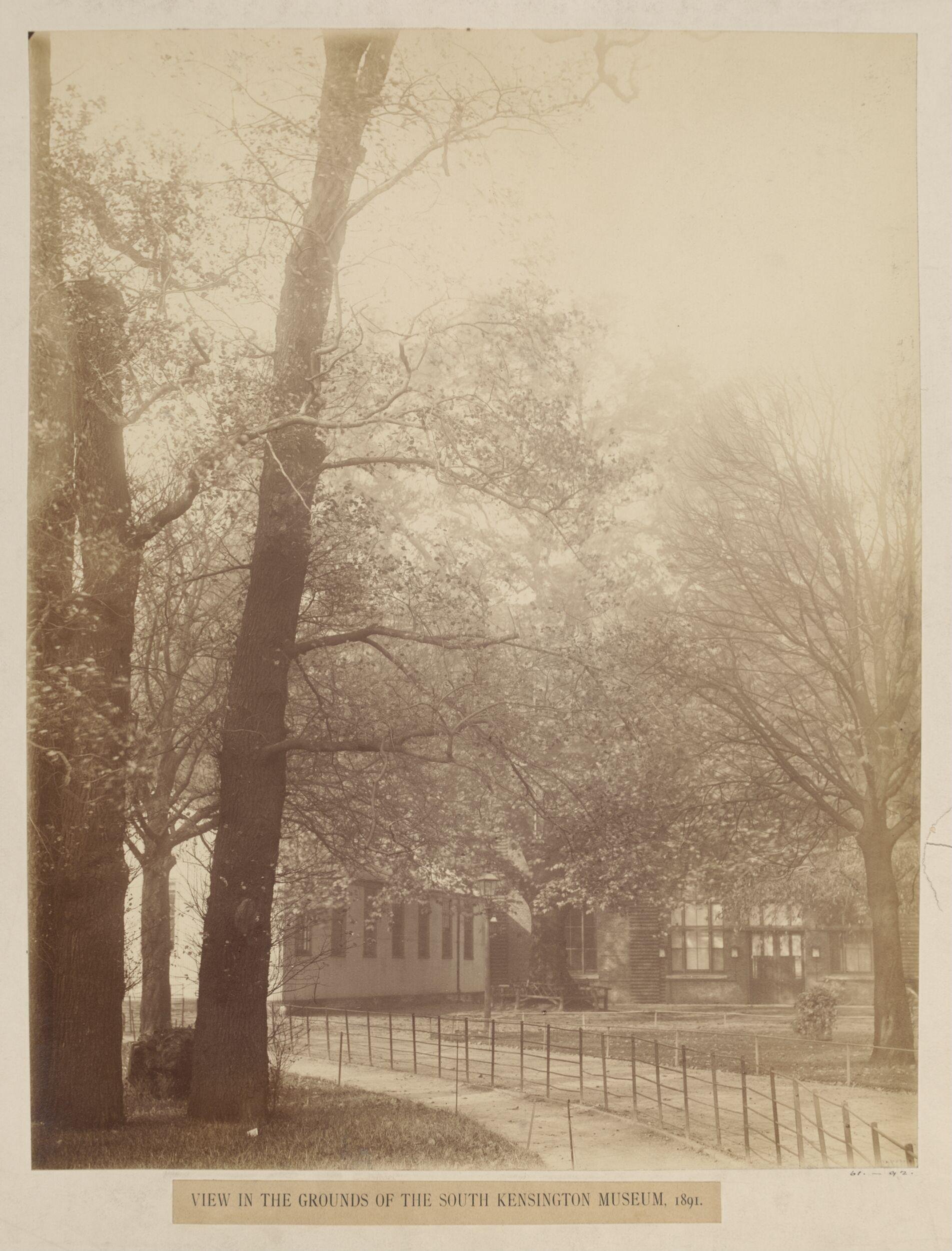 View of the grounds of the South Kensington Museum, 1891