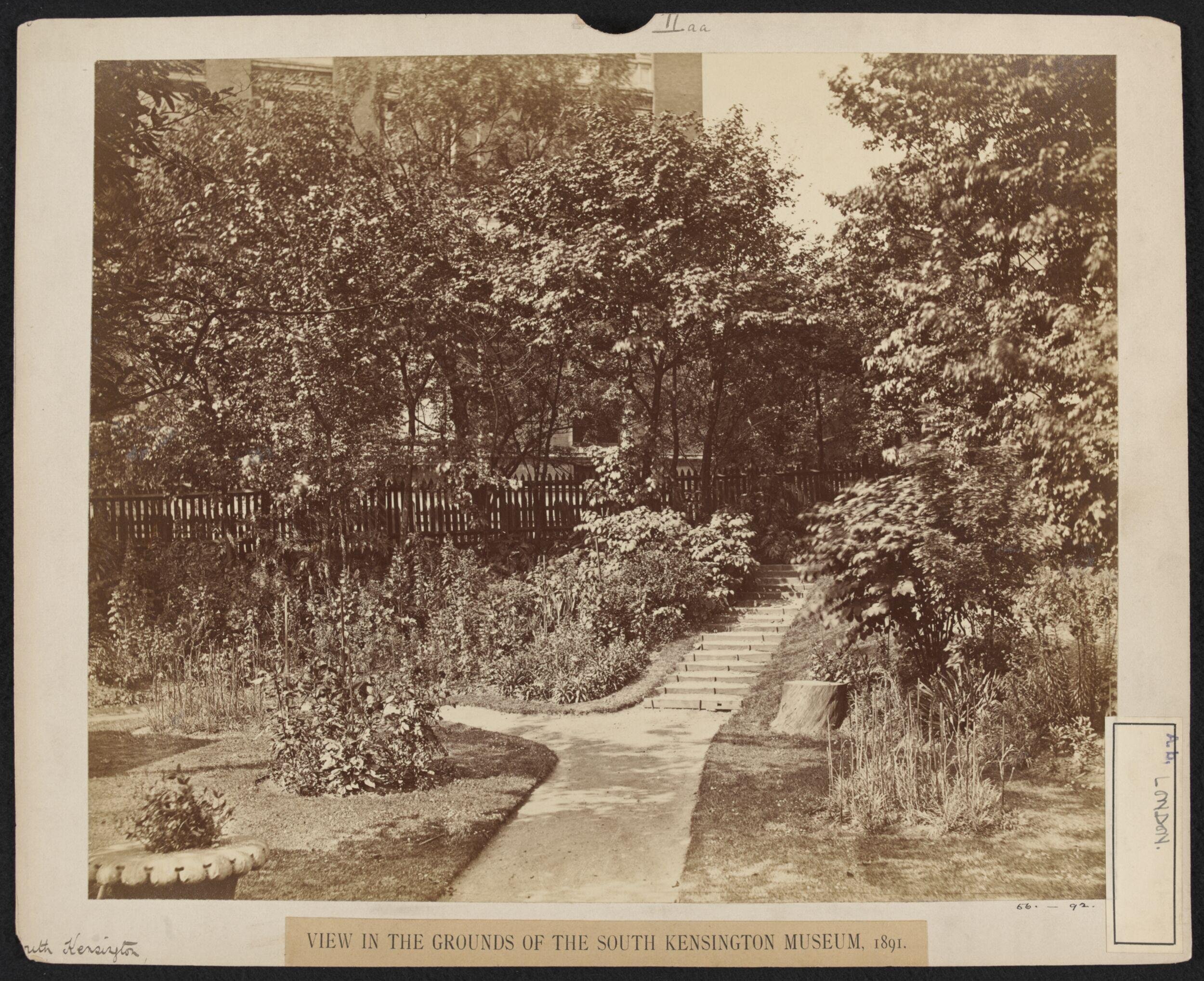 View of the grounds of the South Kensington Museum, 1891