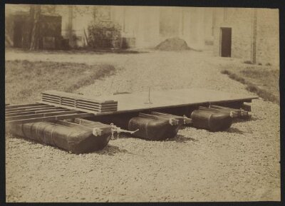 Captain Fowke's canvas pontoon boat