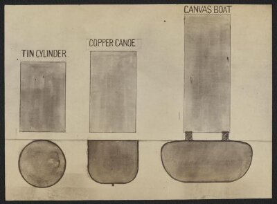 Drawing relating to the design and construction of Captain Fowke's pontoon