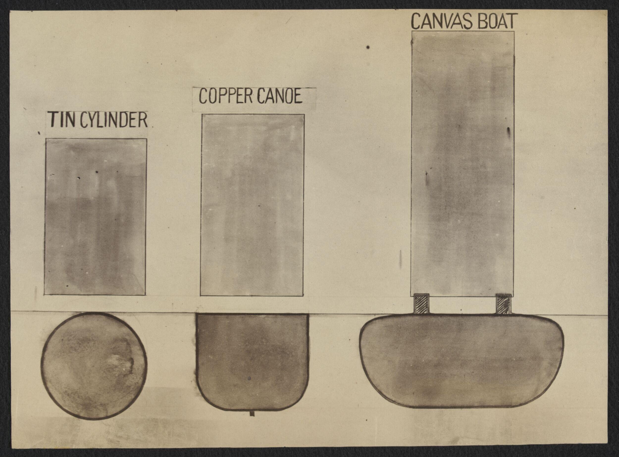 Drawing relating to the design and construction of Captain Fowke's pontoon