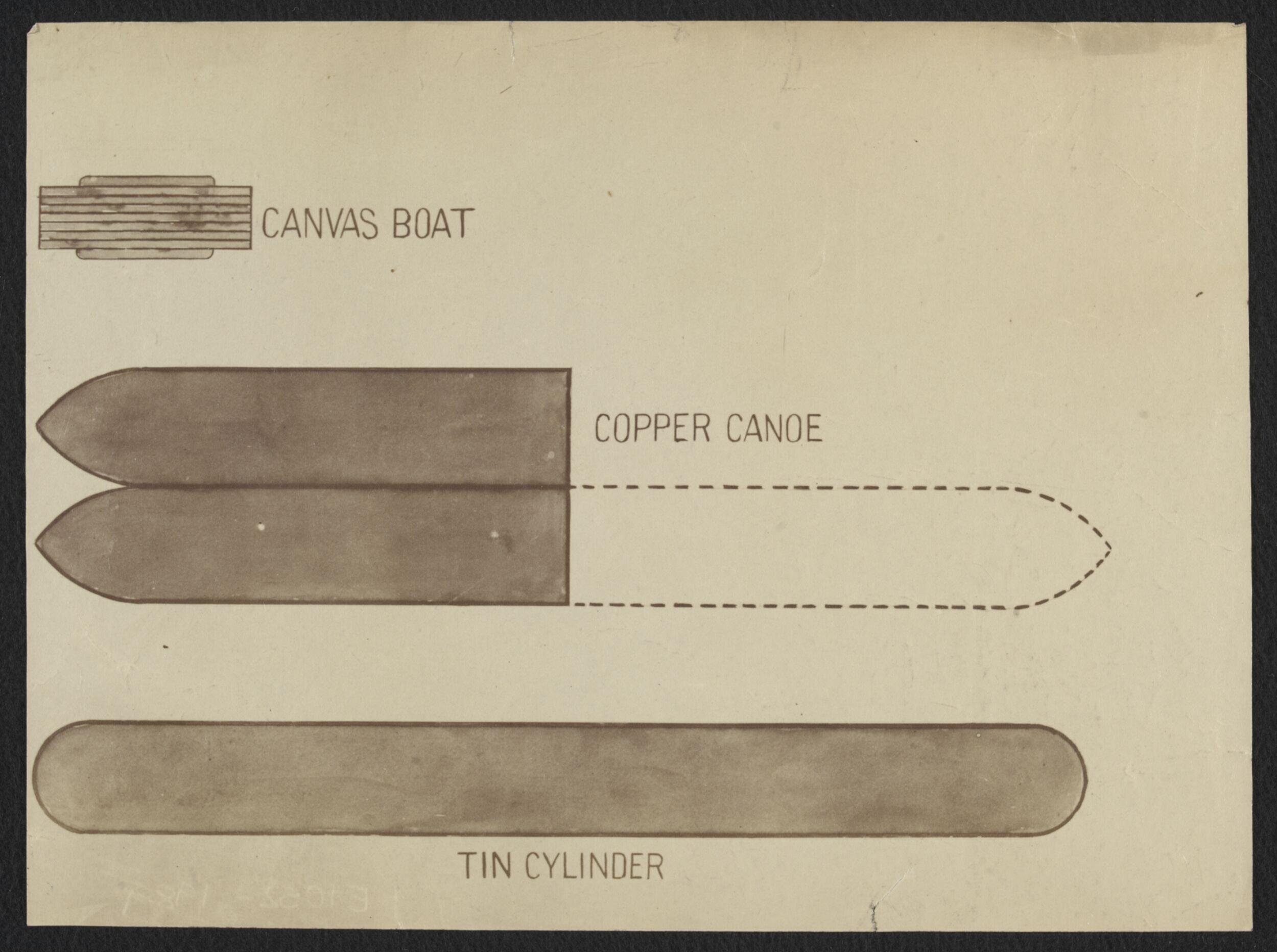 Drawing relating to the design and construction of Captain Fowke's pontoon