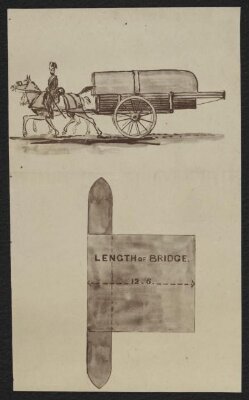 Drawing relating to the design and construction of Captain Fowke's pontoon
