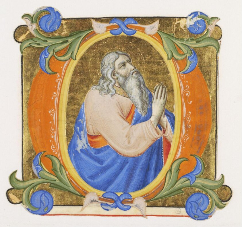 Historiated initial from a Gradual for the Camaldolese monastery of San Michele a Murano (1392 -1399) by Don Silvestro dei Gherarducci