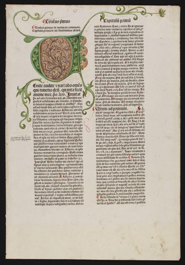 Leaf from Antoninus's Summa Theologica top image