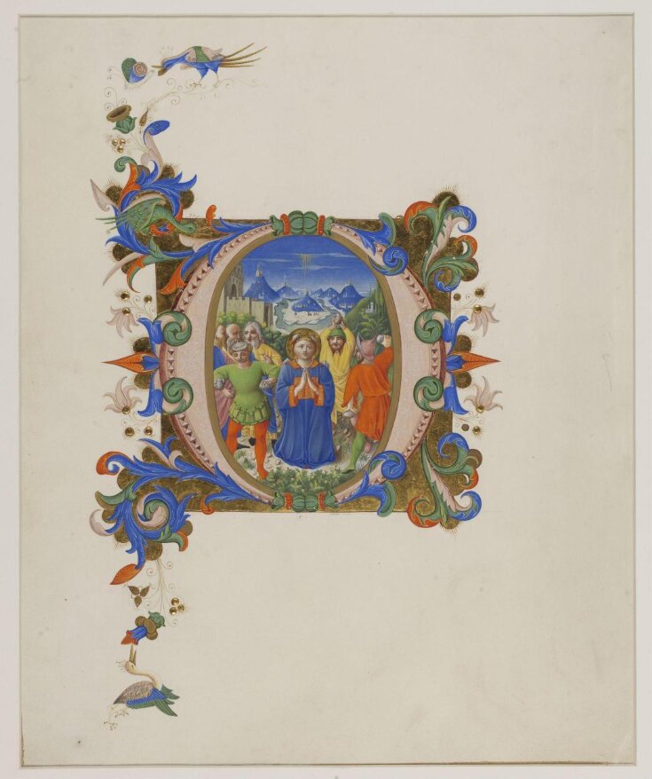 Copy of af an illuminated initial and ornamental border top image