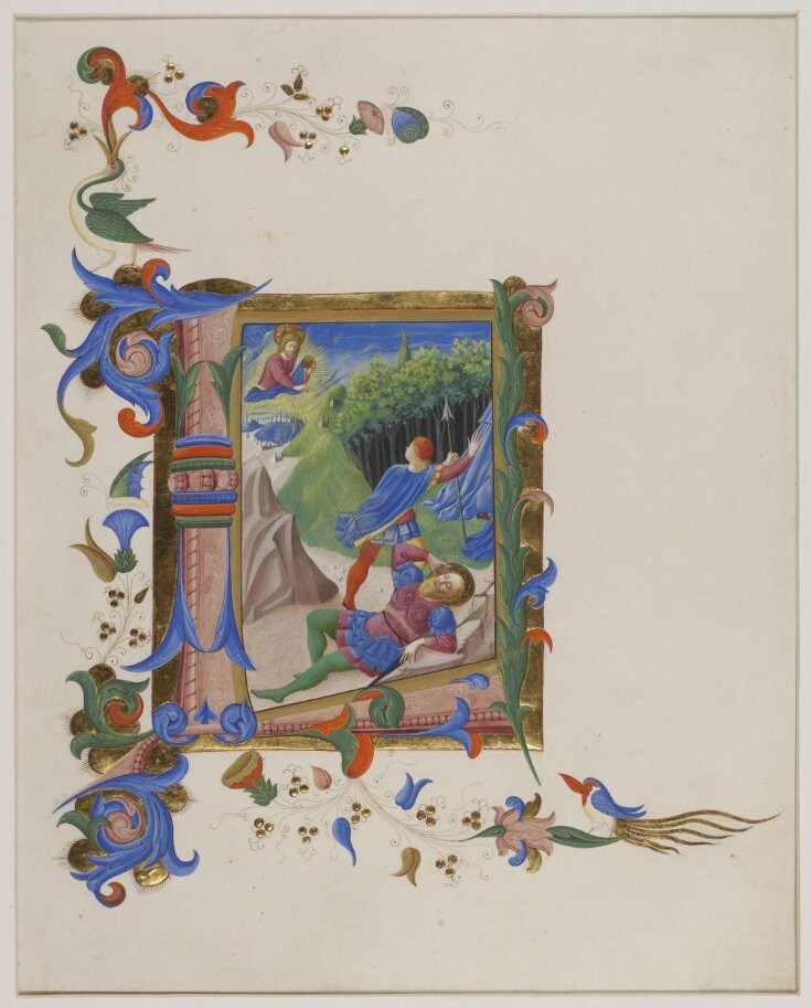 Copy of af an illuminated initial and ornamental border top image