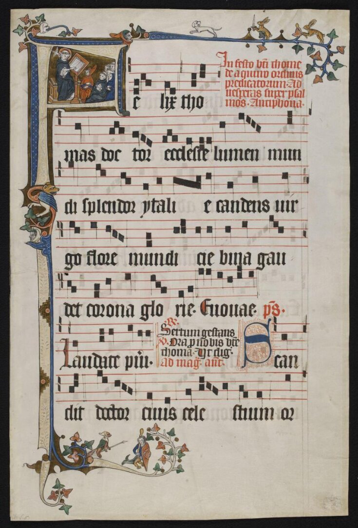 Leaf from a Dominican Antiphoner top image