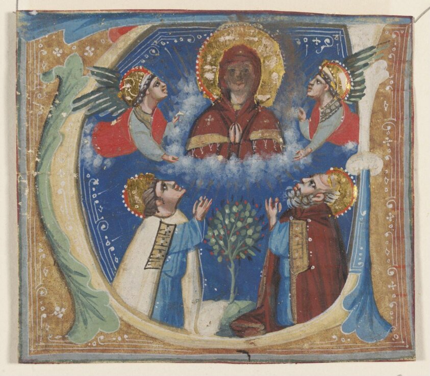 Manuscript cutting by Ugolino di Nerio