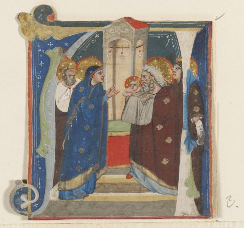 Manuscript cutting by Ugolino di Nerio