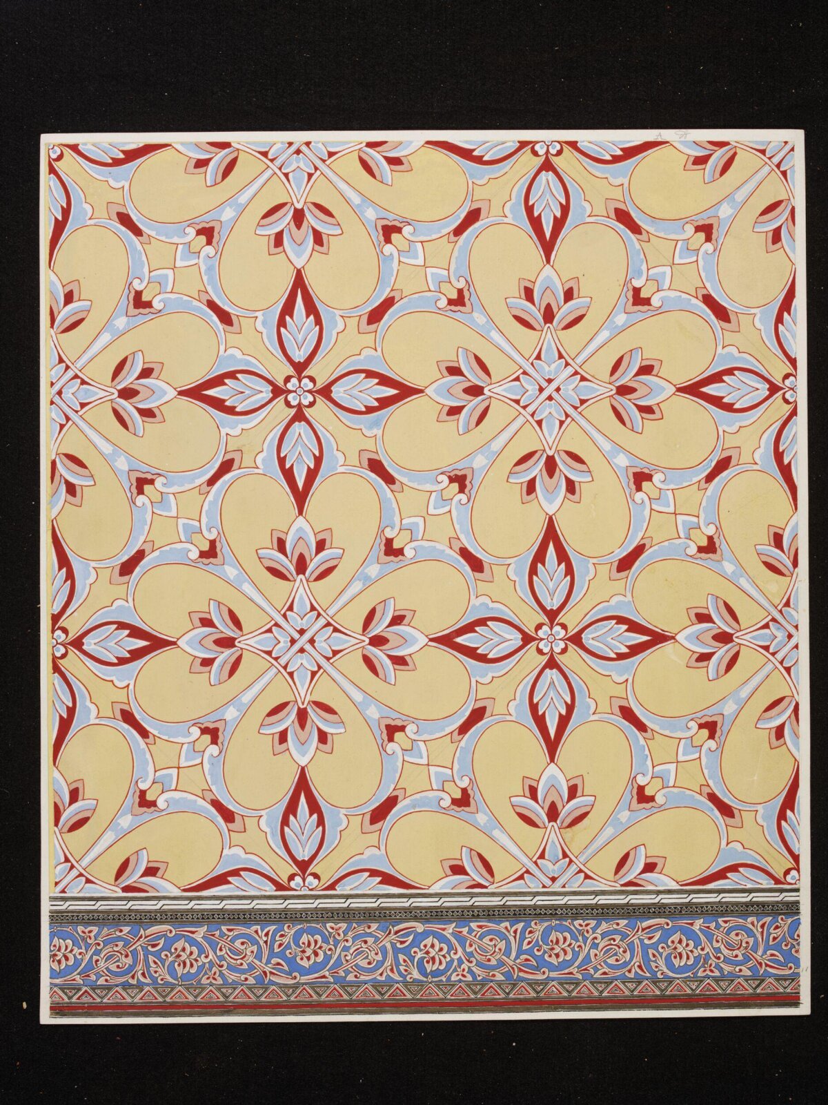 Design for interior decoration; wall or ceiling, Owen Jones, 1809-1874