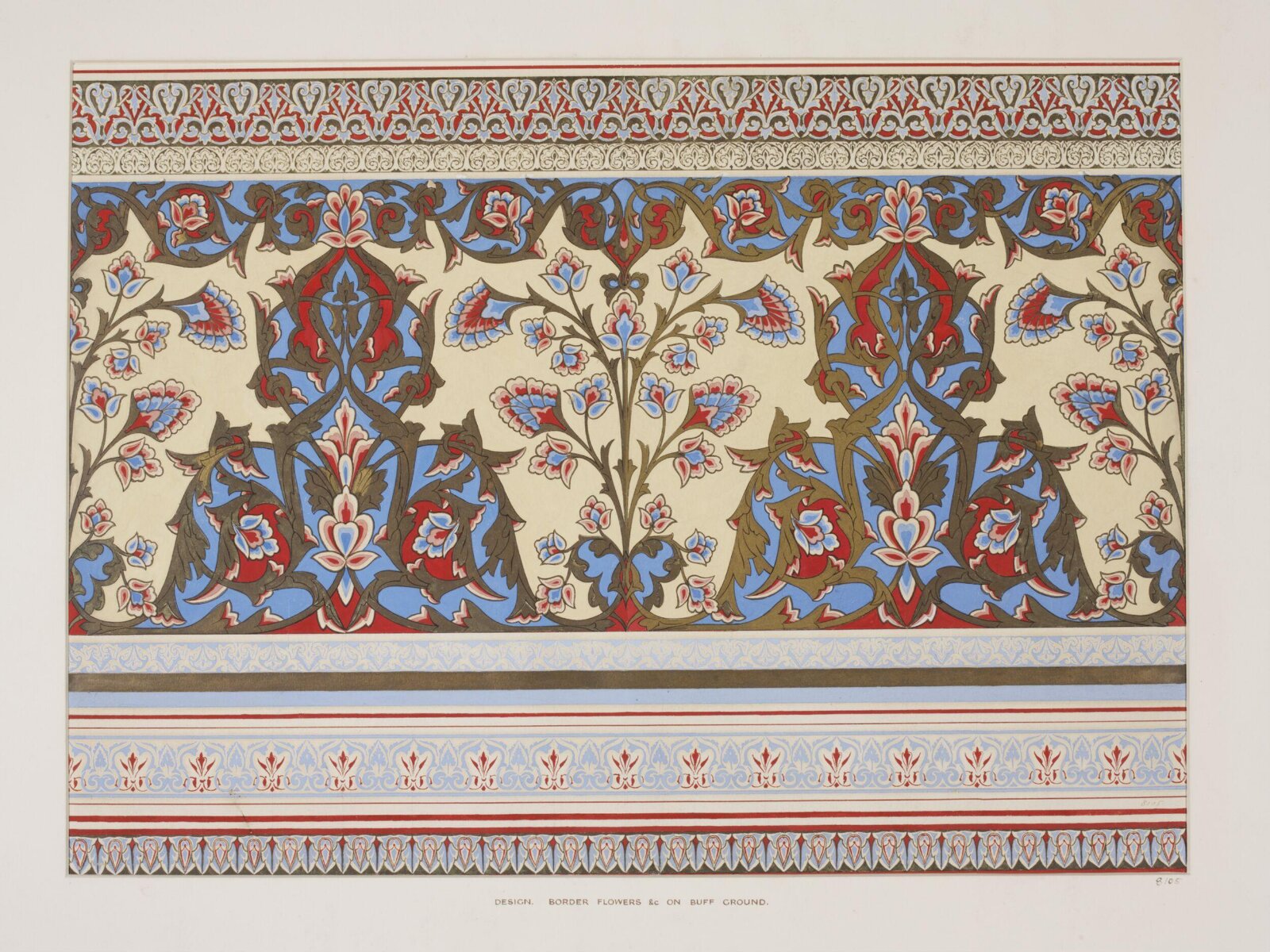 Design for wall decoration., Owen Jones, 1809 - 1874