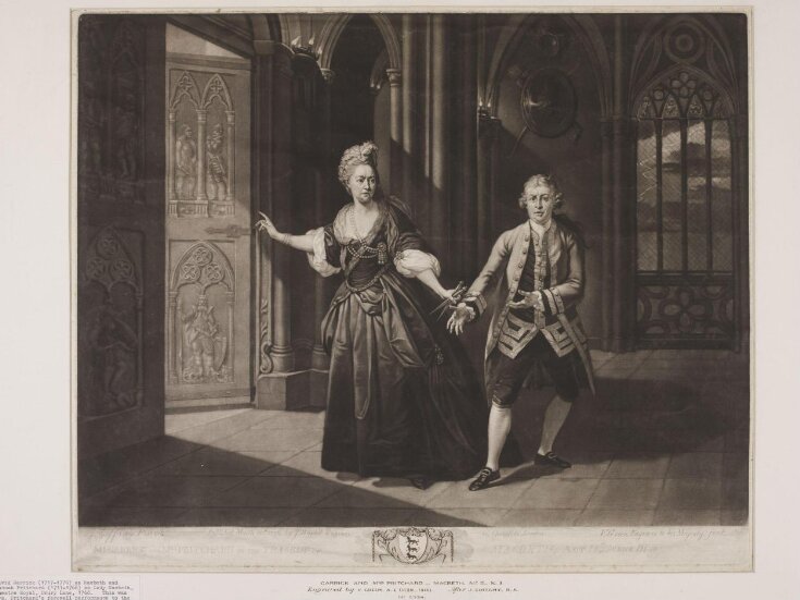 Mr. Garrick and Mrs. Pritchard in the Tragedy of Macbeth, Act II, Scene III top image