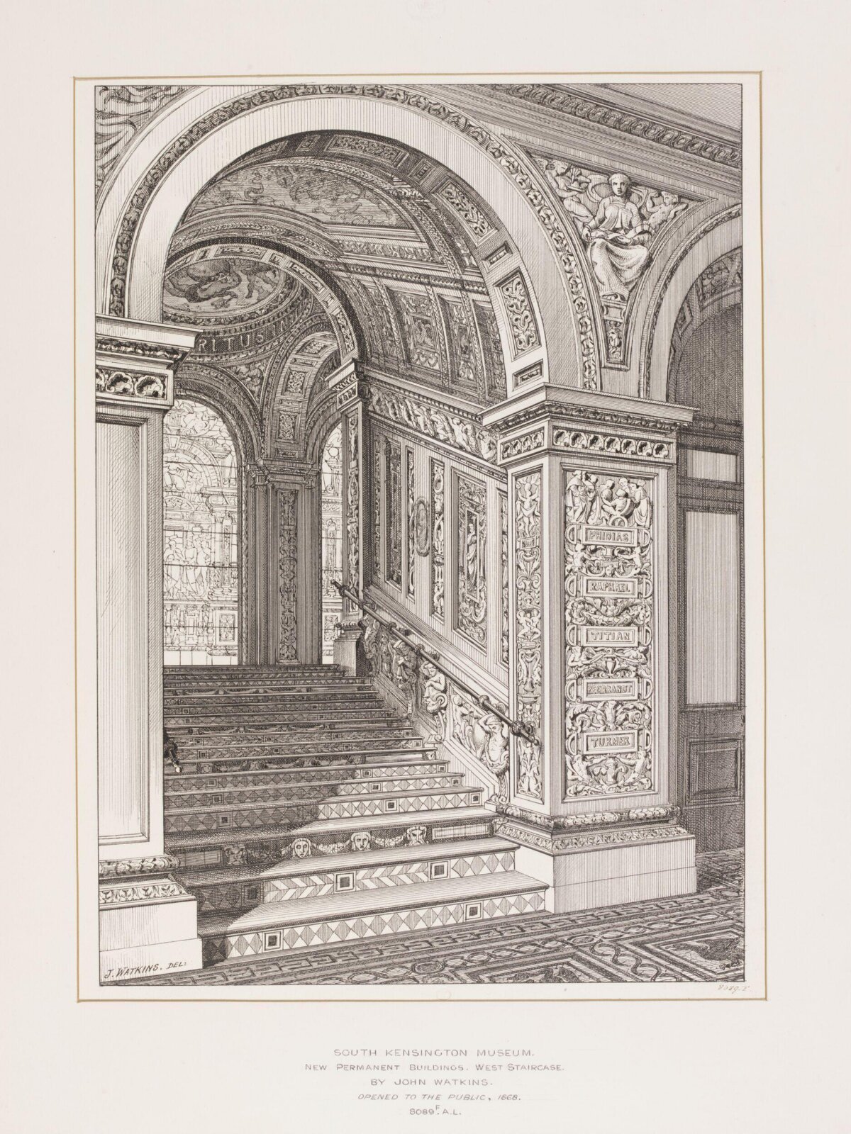 West Staircase, John R. E. Watkins, ca. 1876