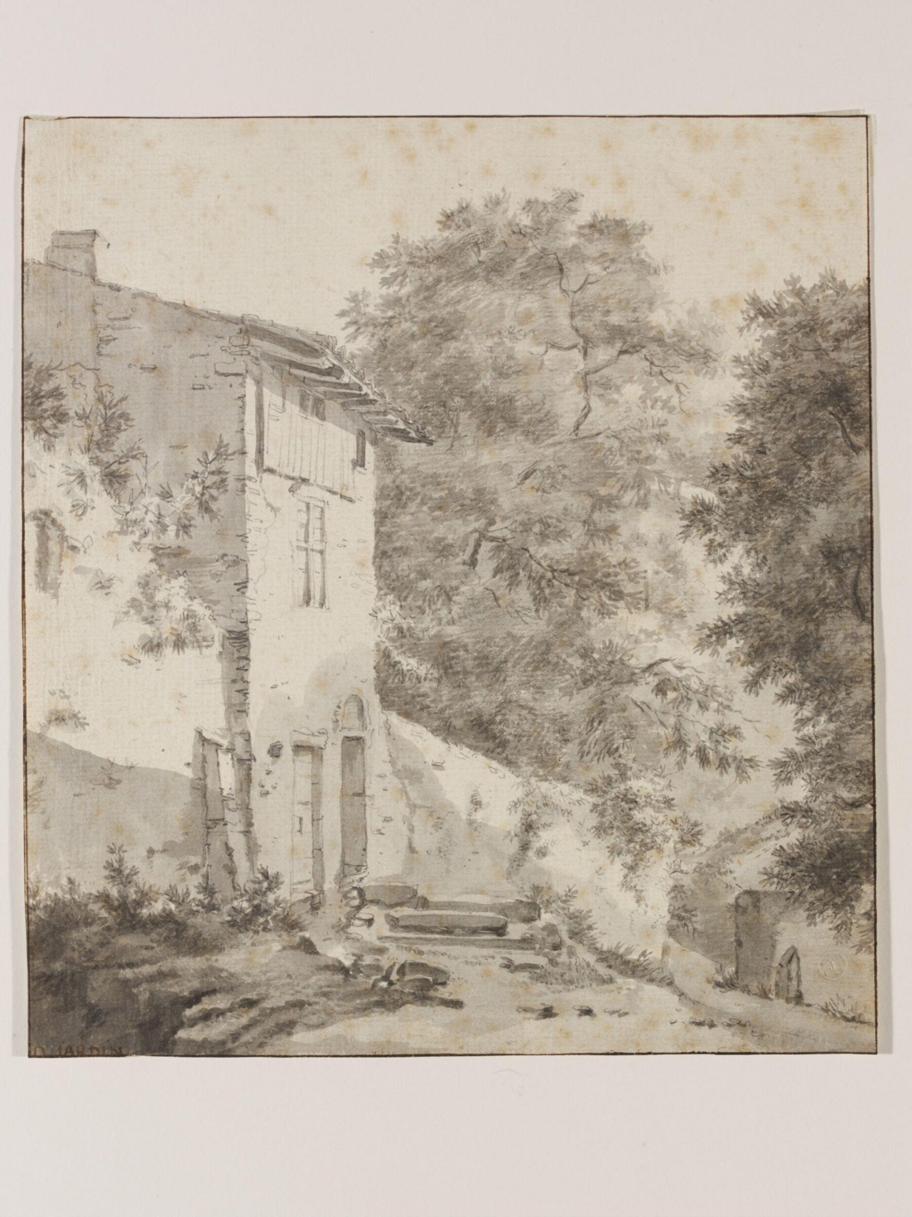 Country House and Walled Garden in a Wooded Setting, Jan Wils, 17th century