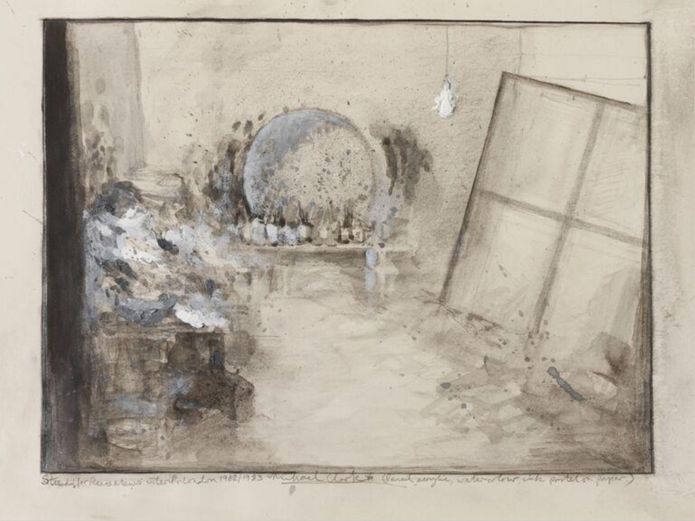 Study for Reece Mews Interior (Francis Bacon's Studio), Michael Clark, 1982 - 1983