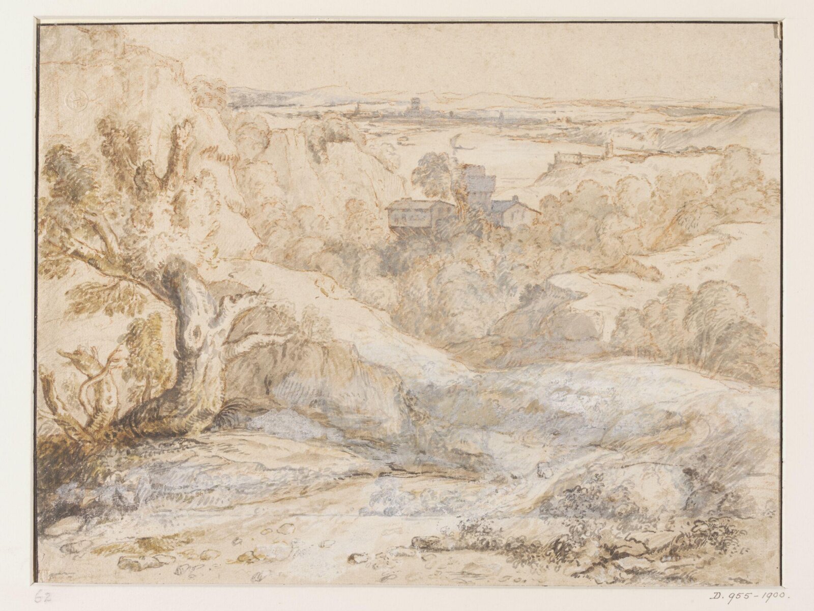 Landscape with a Stunted Tree in a Hilly Landscape, 17th century