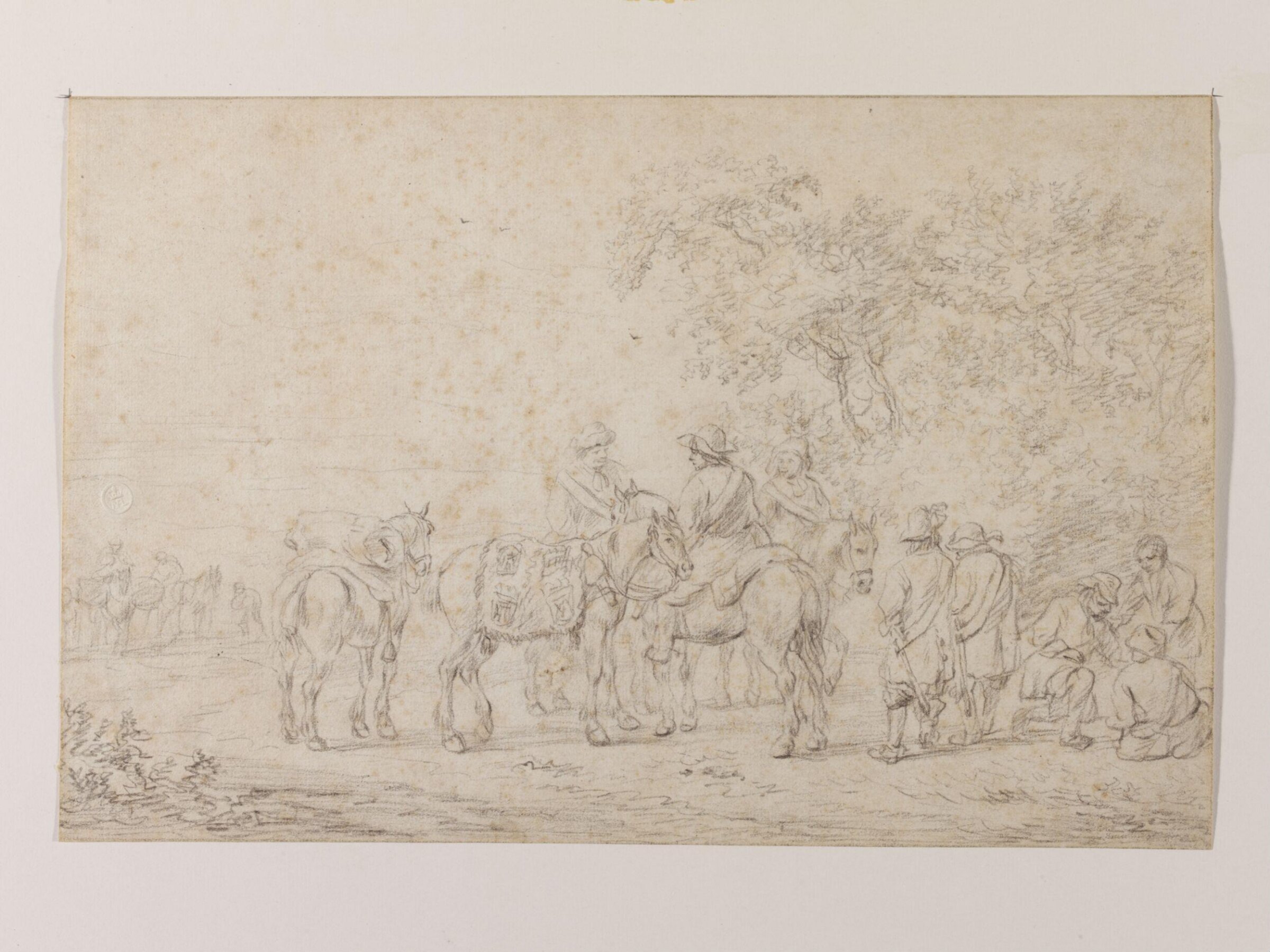 A group of soldiers and horses, Zacharias Blijhooft
