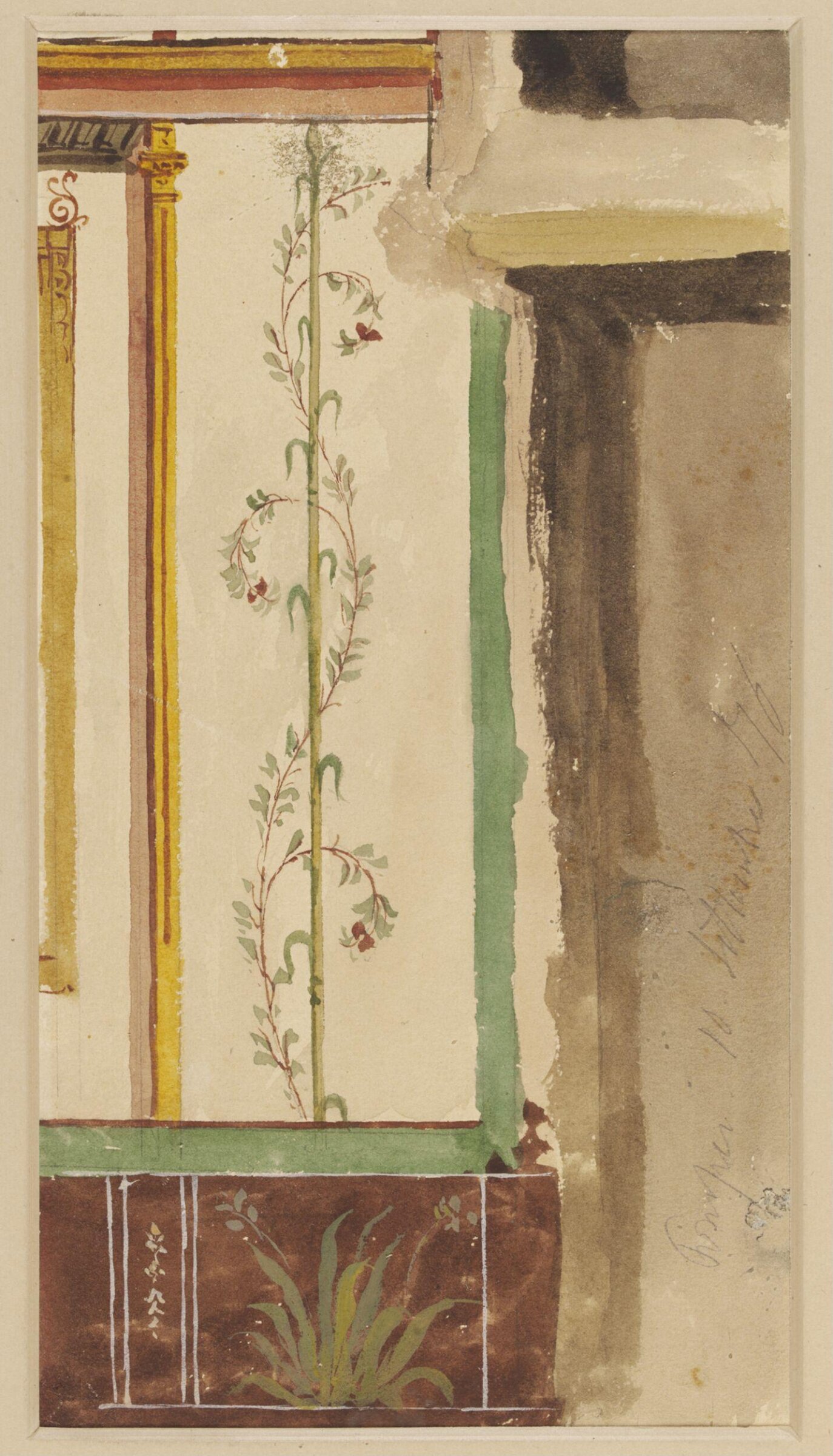 Watercolour painting, Luigi Bazzani, 1876