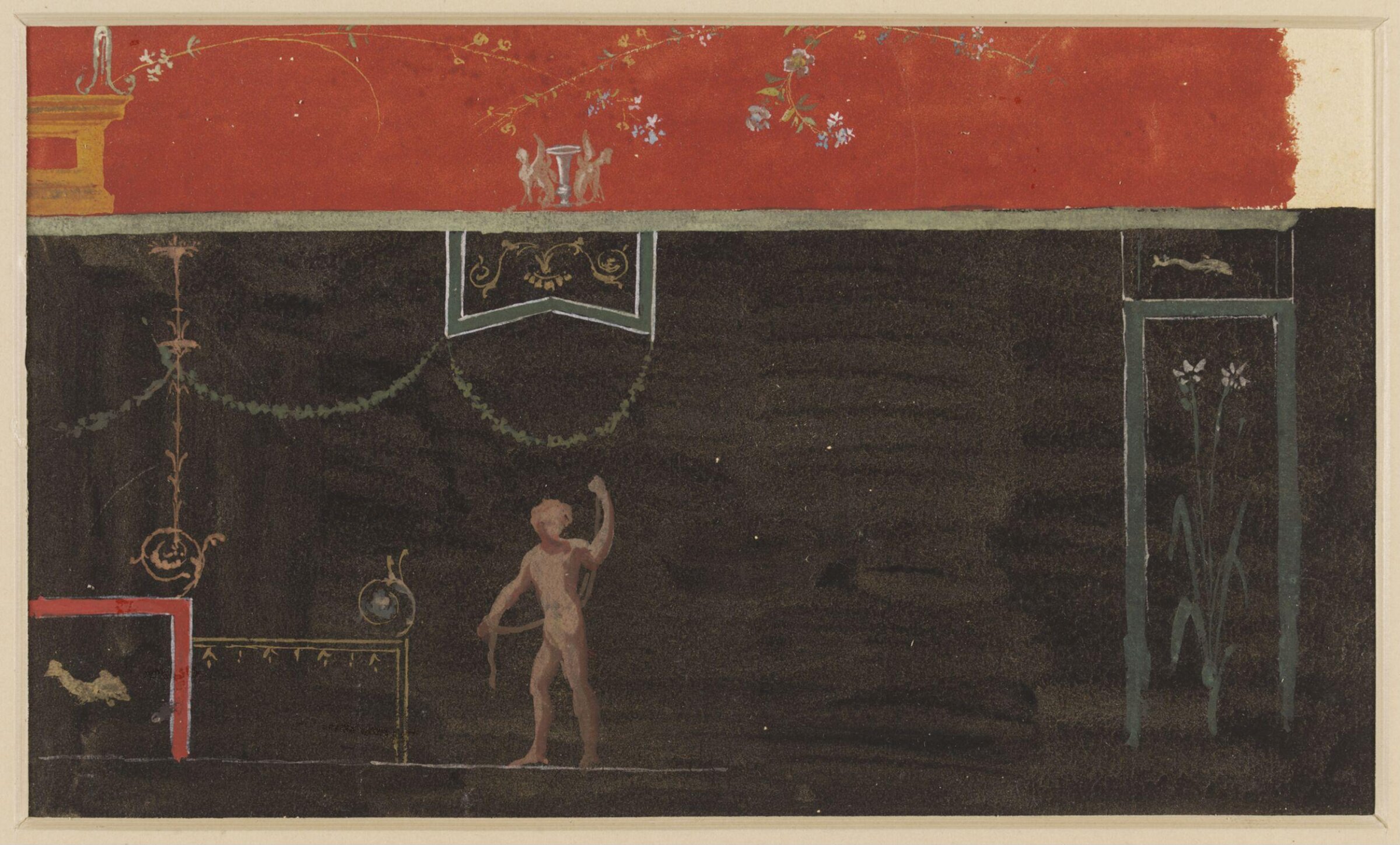 Watercolour painting, Luigi Bazzani, late 19th century