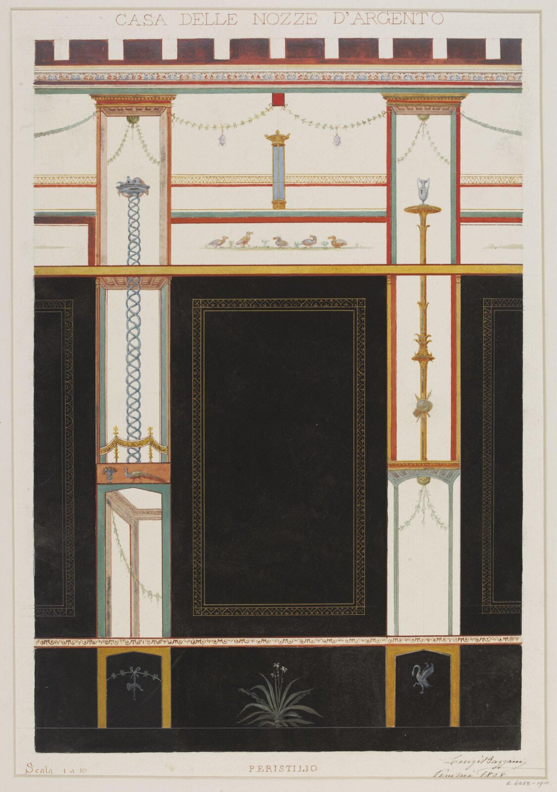 Watercolour painting, Luigi Bazzani, 1898