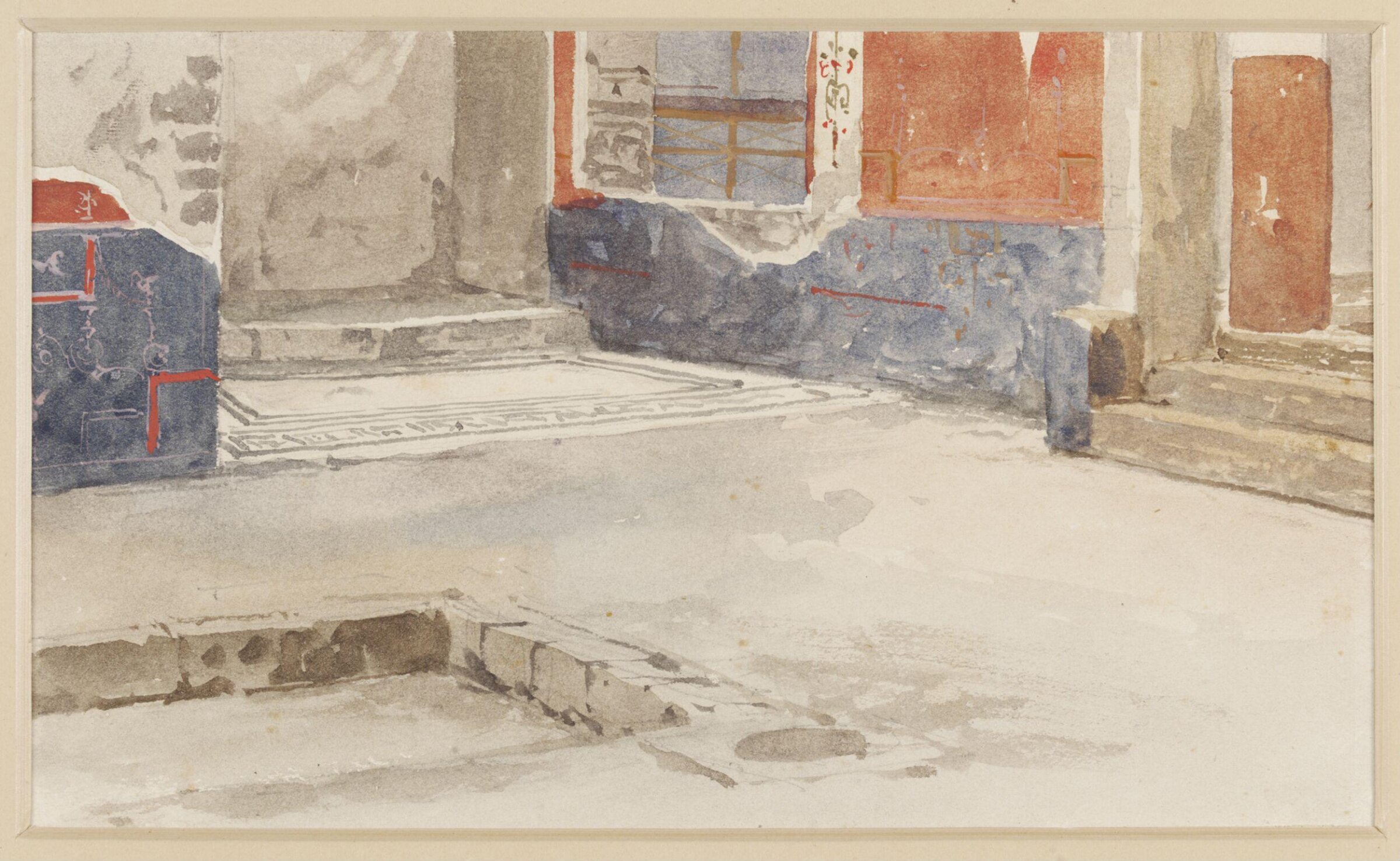 Watercolour painting, Luigi Bazzani, late 19th century