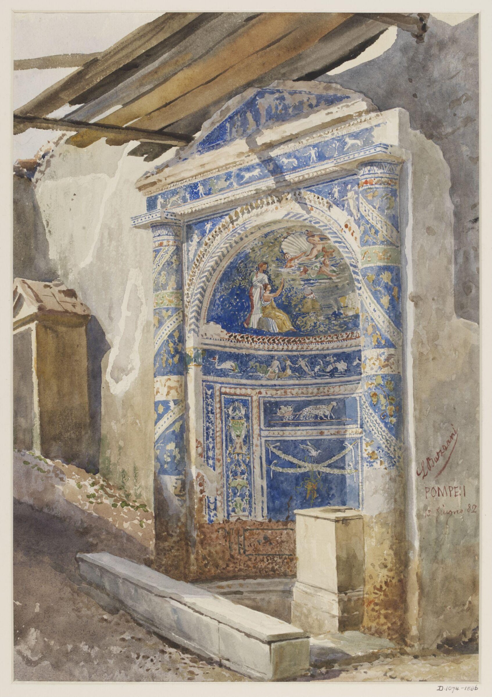 Drawing, Luigi Bazzani, 13th June 1882