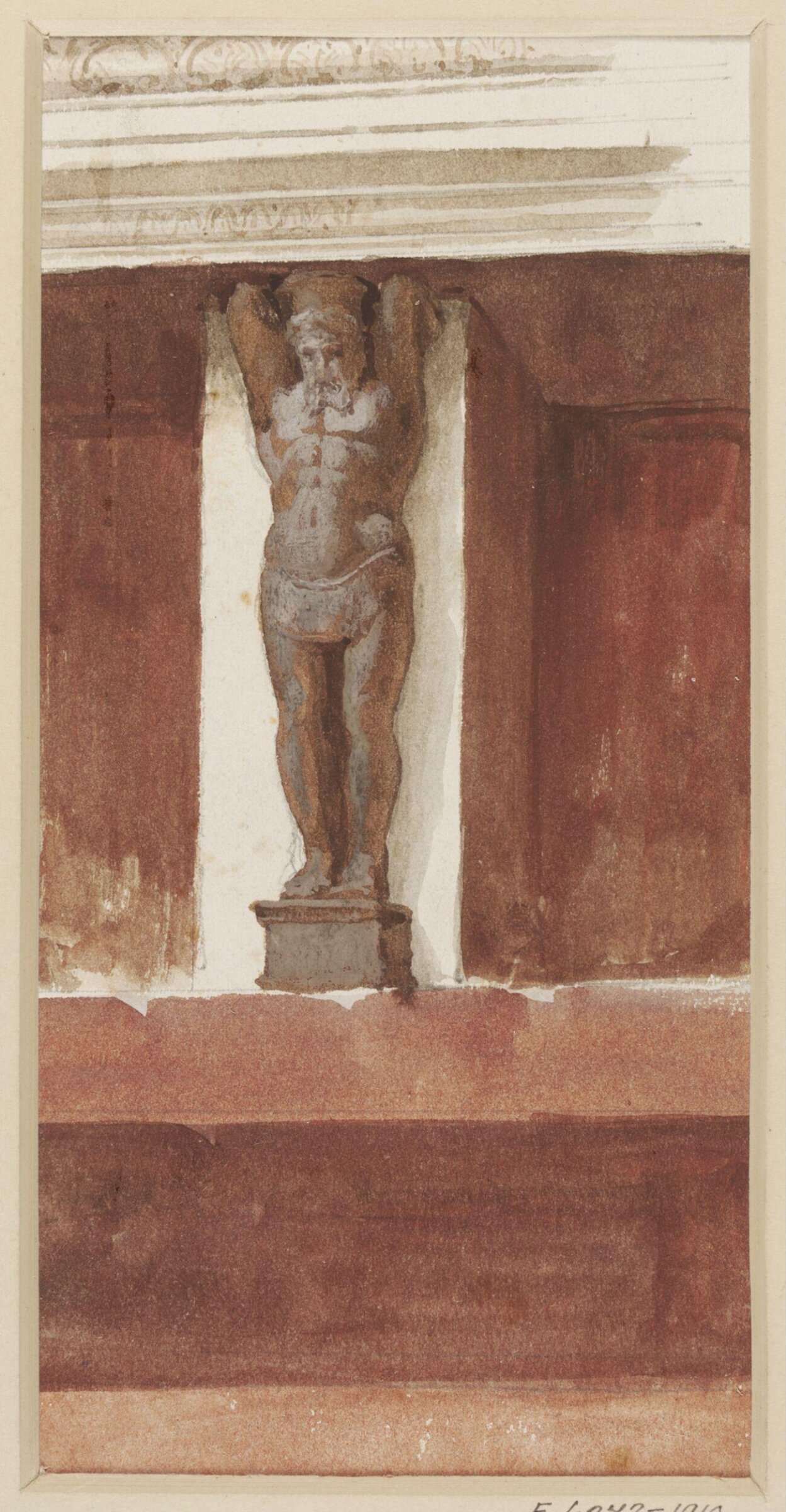 Watercolour painting, Luigi Bazzani, late 19th century
