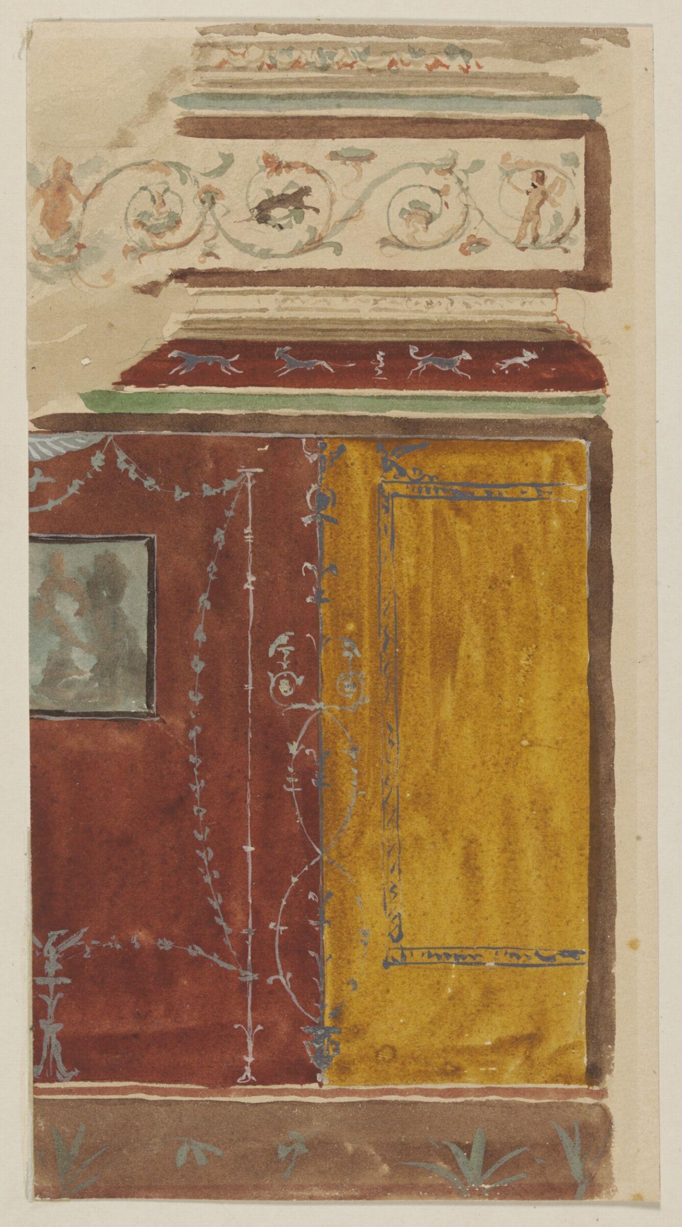 Watercolour painting, Luigi Bazzani, late 19th century