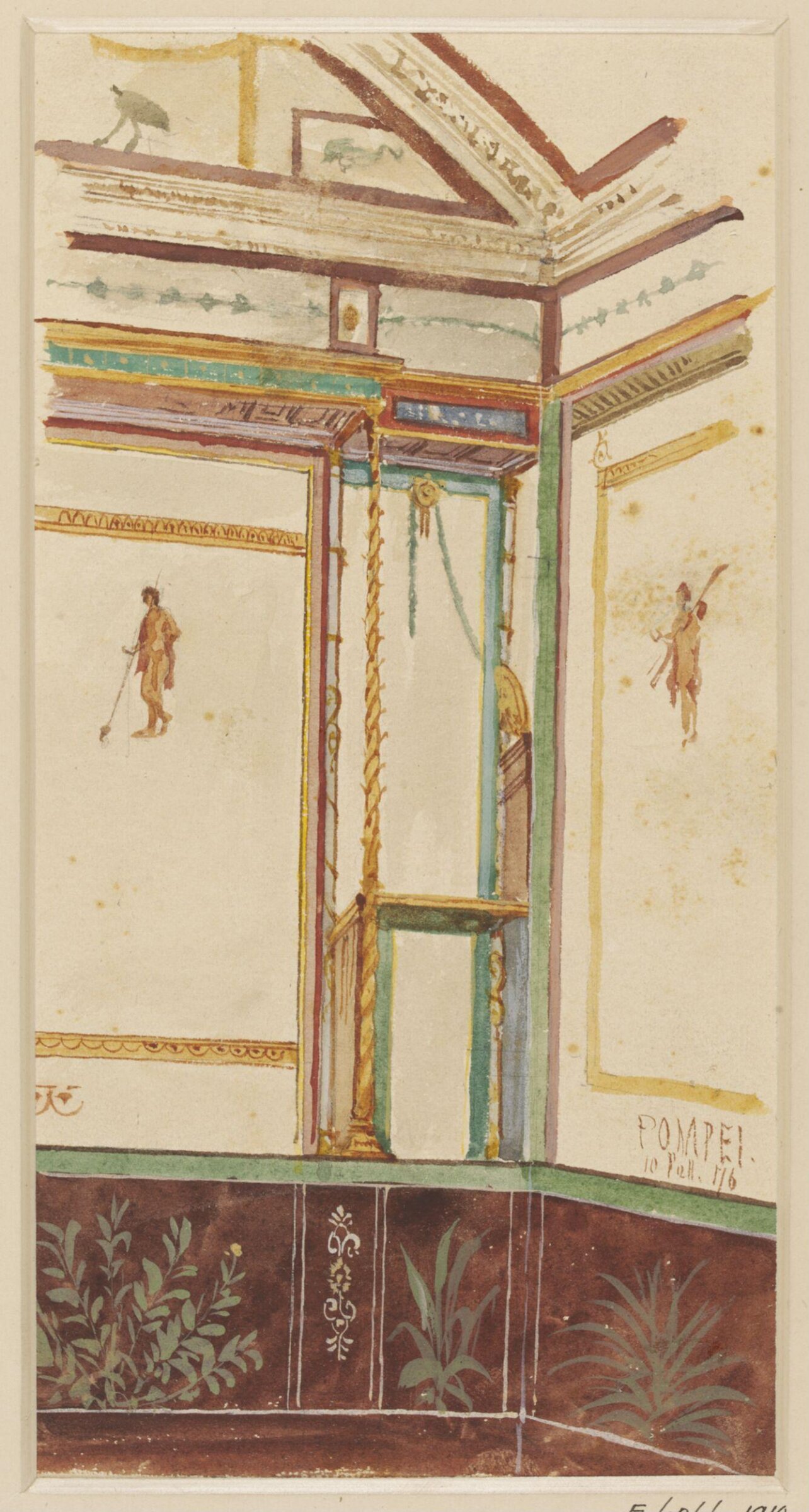 Watercolour painting, Luigi Bazzani, 1876